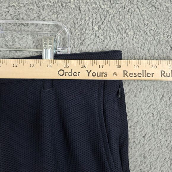 TWILLORY Men's Performance Blue Technical Fabric Tailored Fit Texture Size 36x34 - Picture 14 of 16